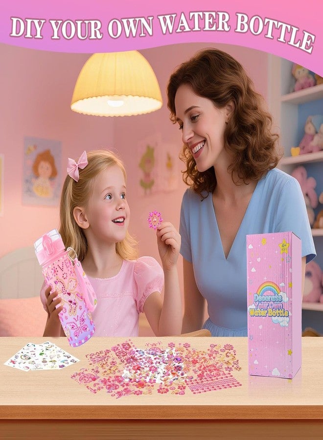 Coosilion Valentines Day Gifts for Girls 5 6 7 8 9 10 11 Years-Decorate Your Own Water Bottle Kits for Girls, DIY Drinking Bottle Arts Crafts for Teen Kids Ages 4-12, School Birthday Easter Gifts with Sticker - Image 3